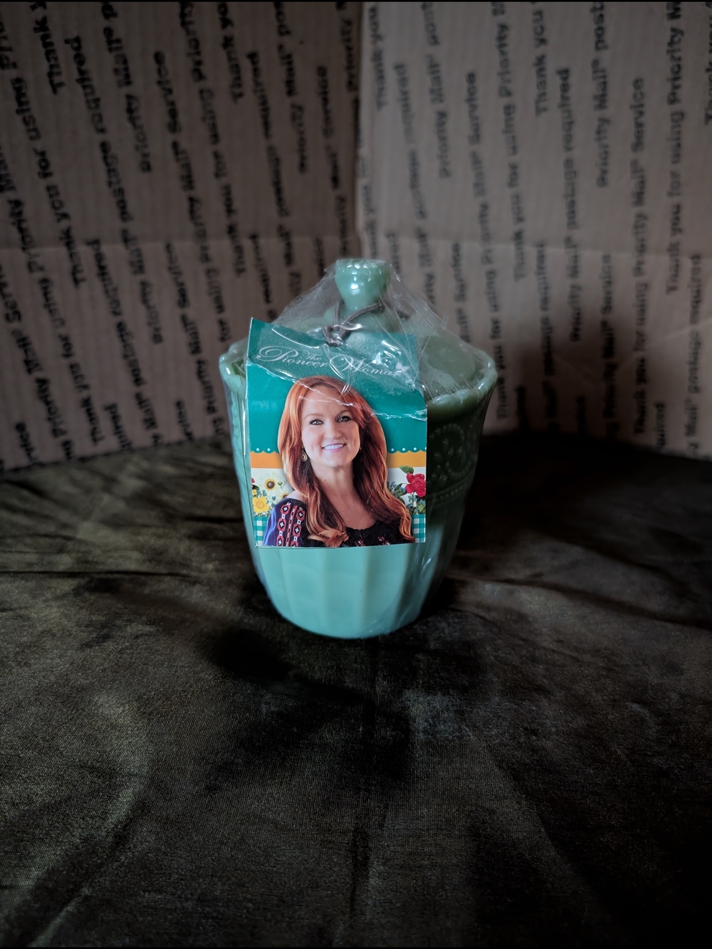 Aqua Ceramic Lidded Jar